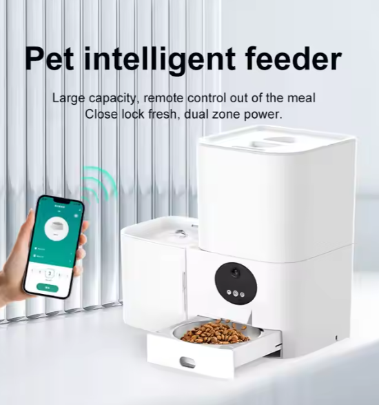 Distributore automatico cibo per cani e gatti Wi-Fi 6L con app