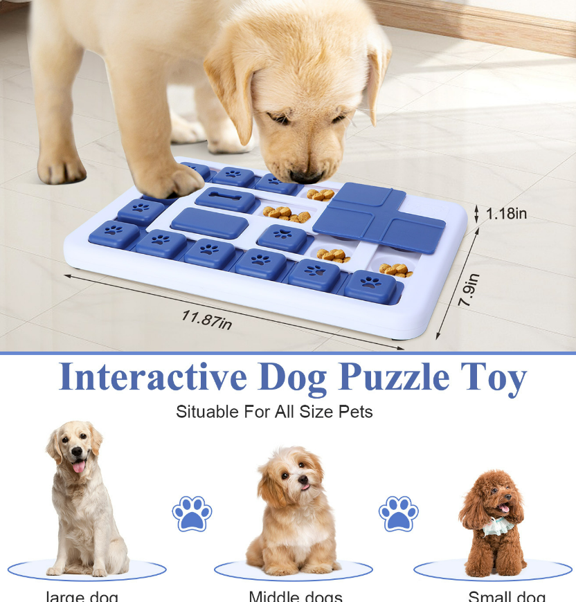 Gioco puzzle interattivo per cani – alimentazione lenta e stimolazione mentale
