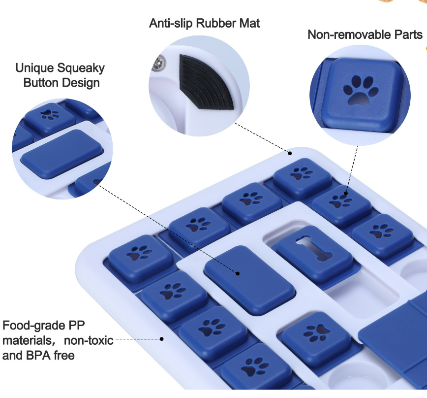 Gioco puzzle interattivo per cani – alimentazione lenta e stimolazione mentale